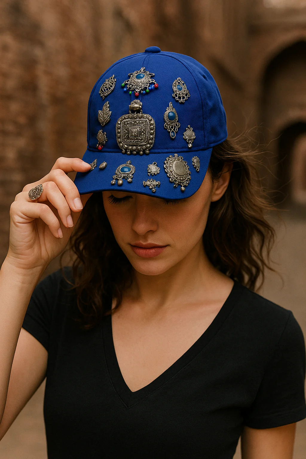 Afghani jewels Embellished Cap - Image 3