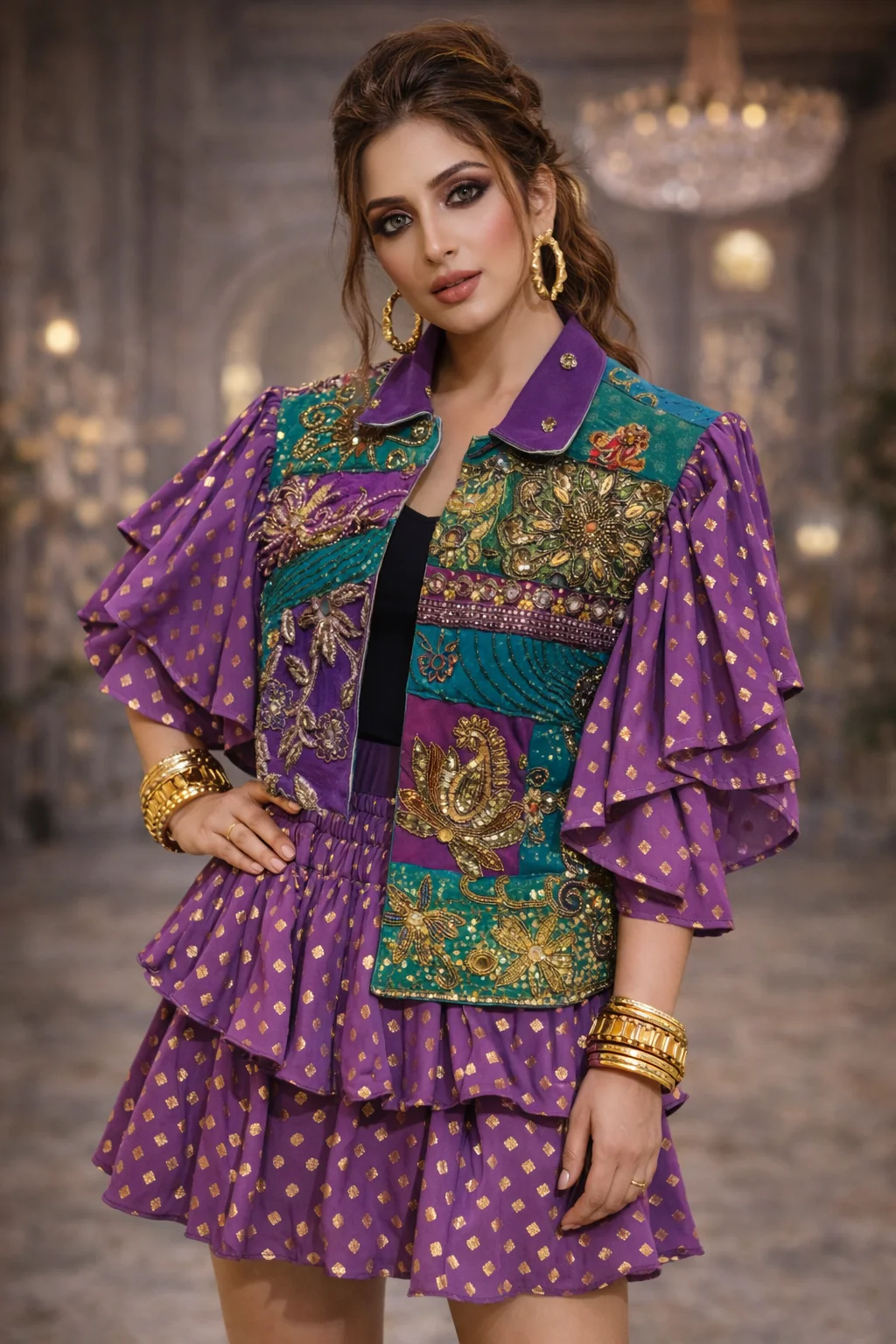 AMARA Embellished Co-Ord Set Purple
