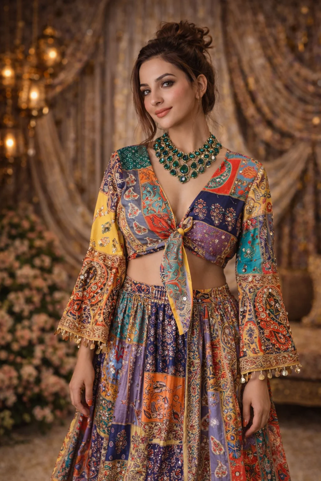 Apsara-Tie knot top & Skirt Set - Image 3