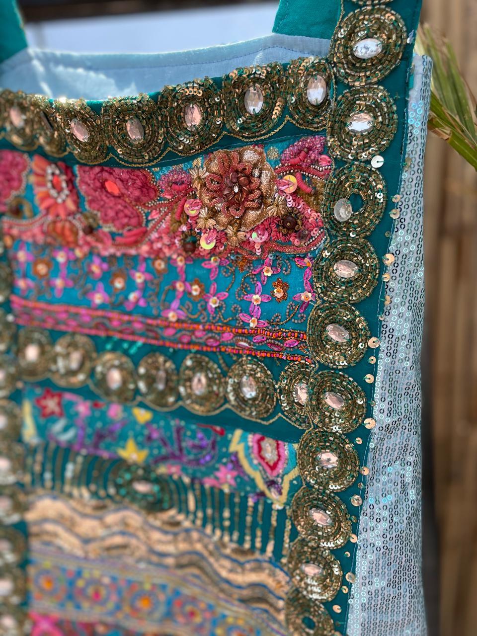 Aqua Embellished Dress - Image 4