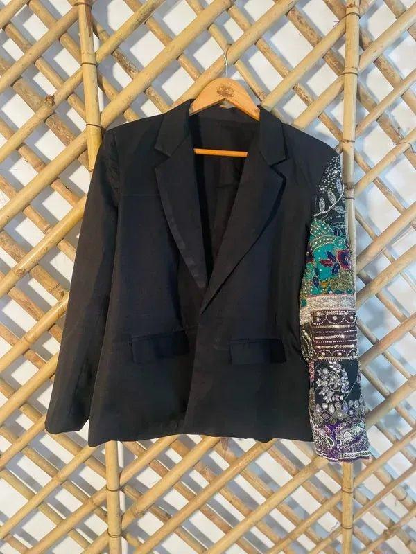 Black classic embellished blazer - Image 3