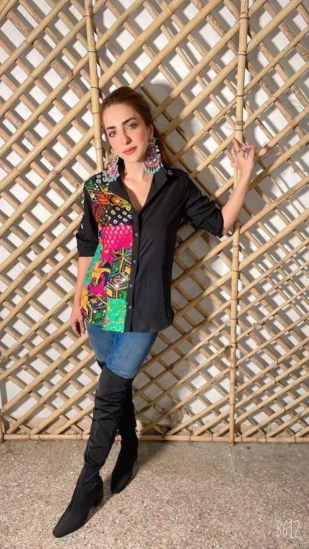 Black Embellished Shirt - Image 3