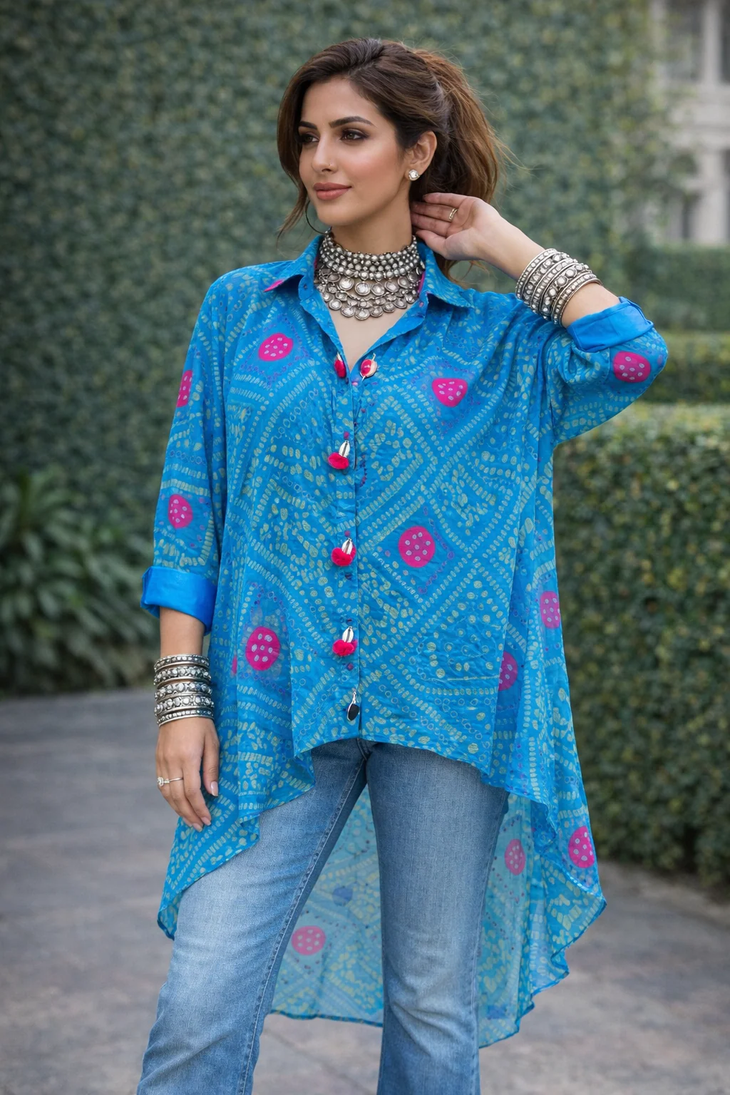 Bandhani High-Low Top - Image 3