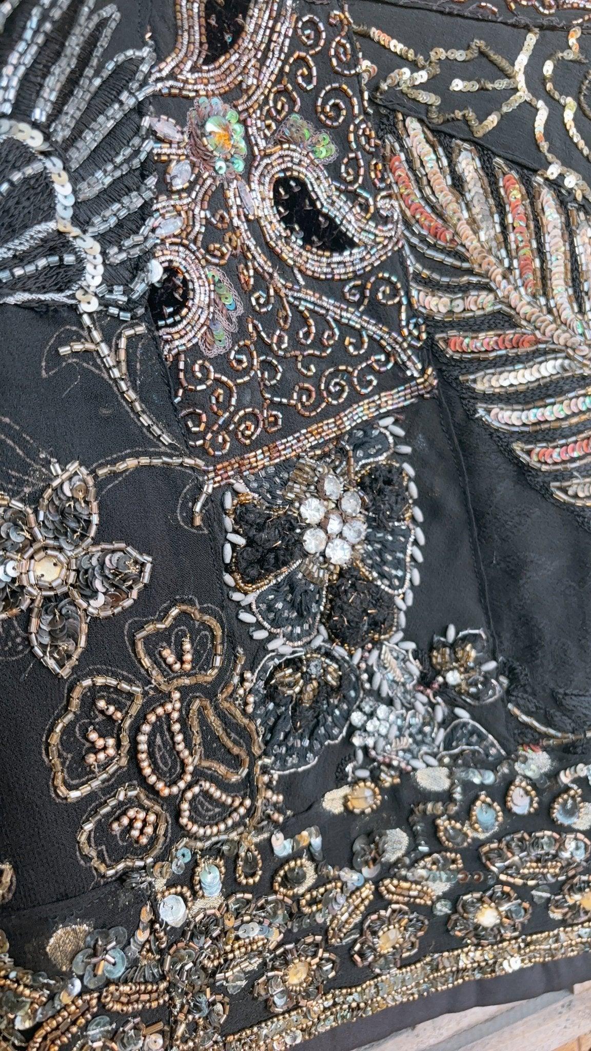 ‘Chingari’-Embellished mini skirt- Black - Image 6