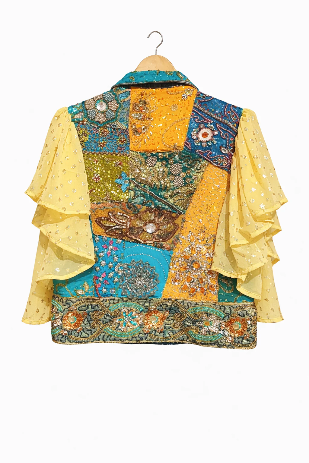 Clara Embellished Jacket Yellow - Image 2