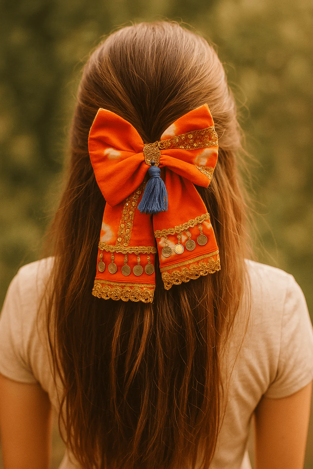 Coin Tassel Hair bow