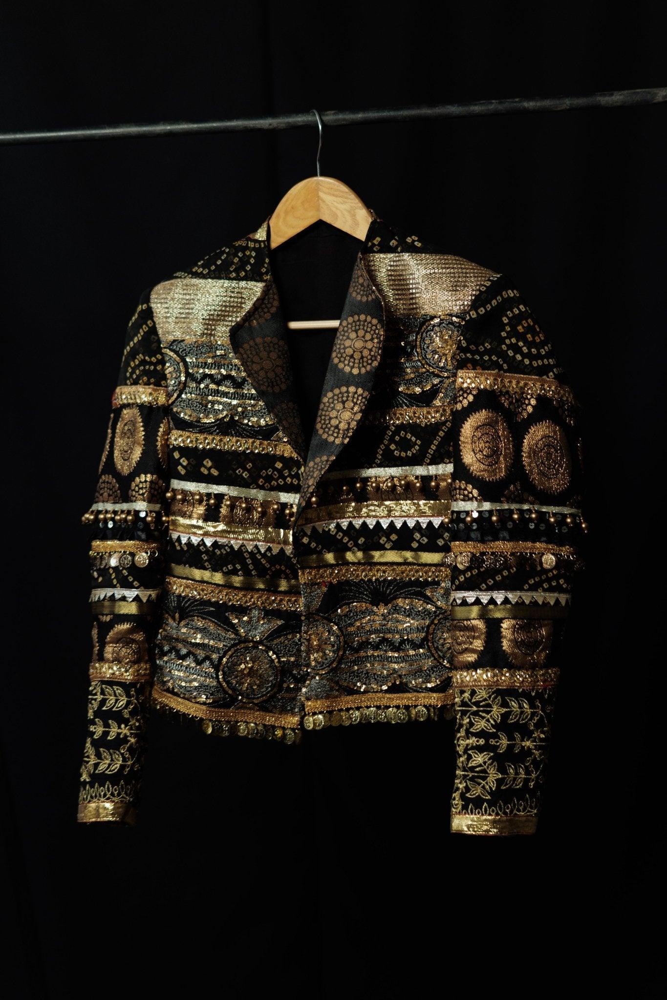 Black and Gold Banjara Jacket - Image 3