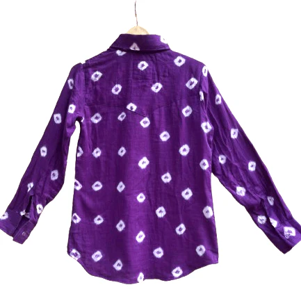 Cotton Bandhini Embellished Shirt - Image 3