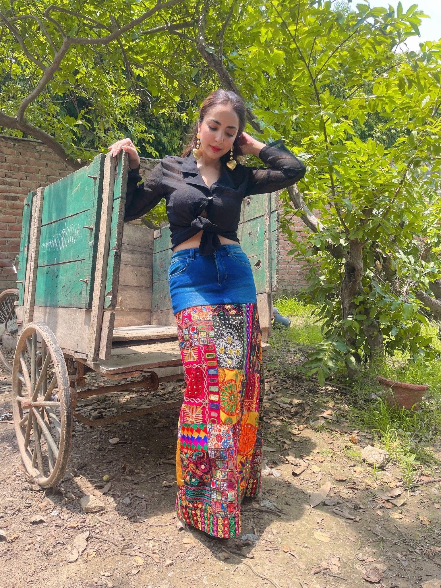 Denim Banjara skirt - Image 5