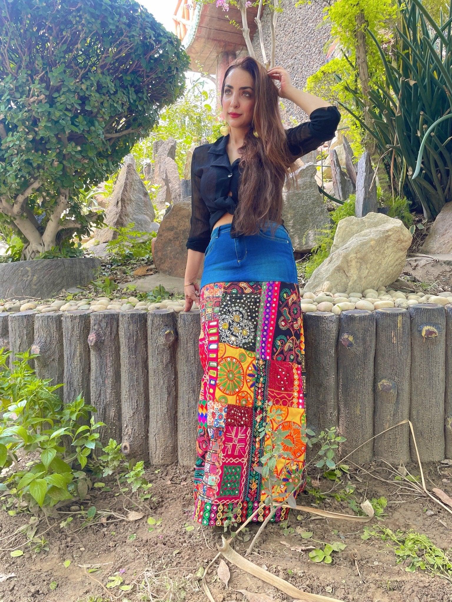 Denim Banjara skirt - Image 6