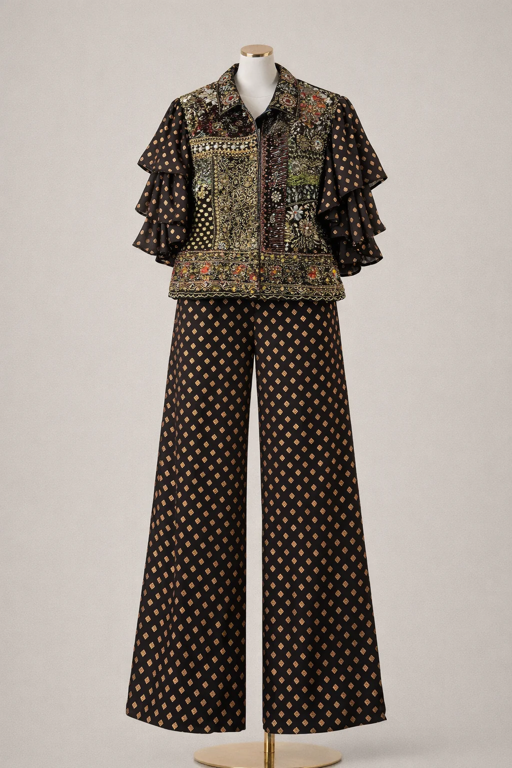 Fiona Embellished Co-Ord Set Black - Image 3