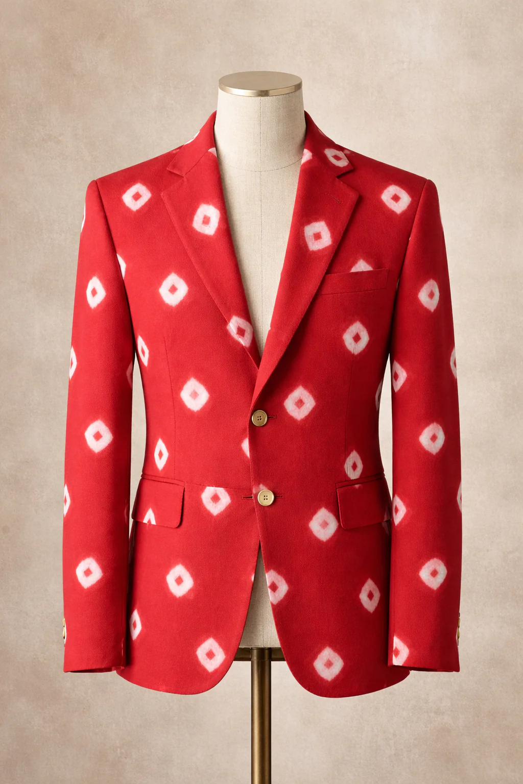 The Artisan Cut Set-
Handcrafted Bandhini Blazer with Sculpted Denim - Image 5