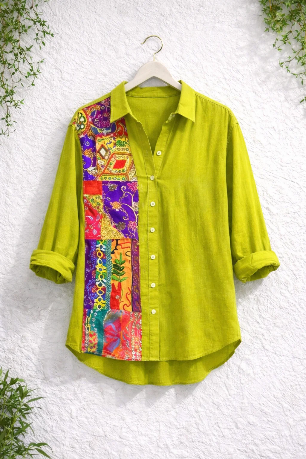 Green Embellished Shirt - Image 3