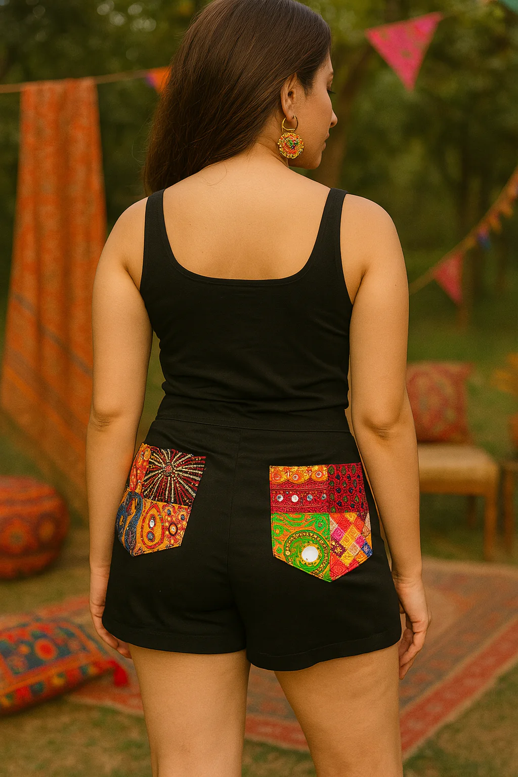 Gypsy Soul Embroidered Shorts - Image 3