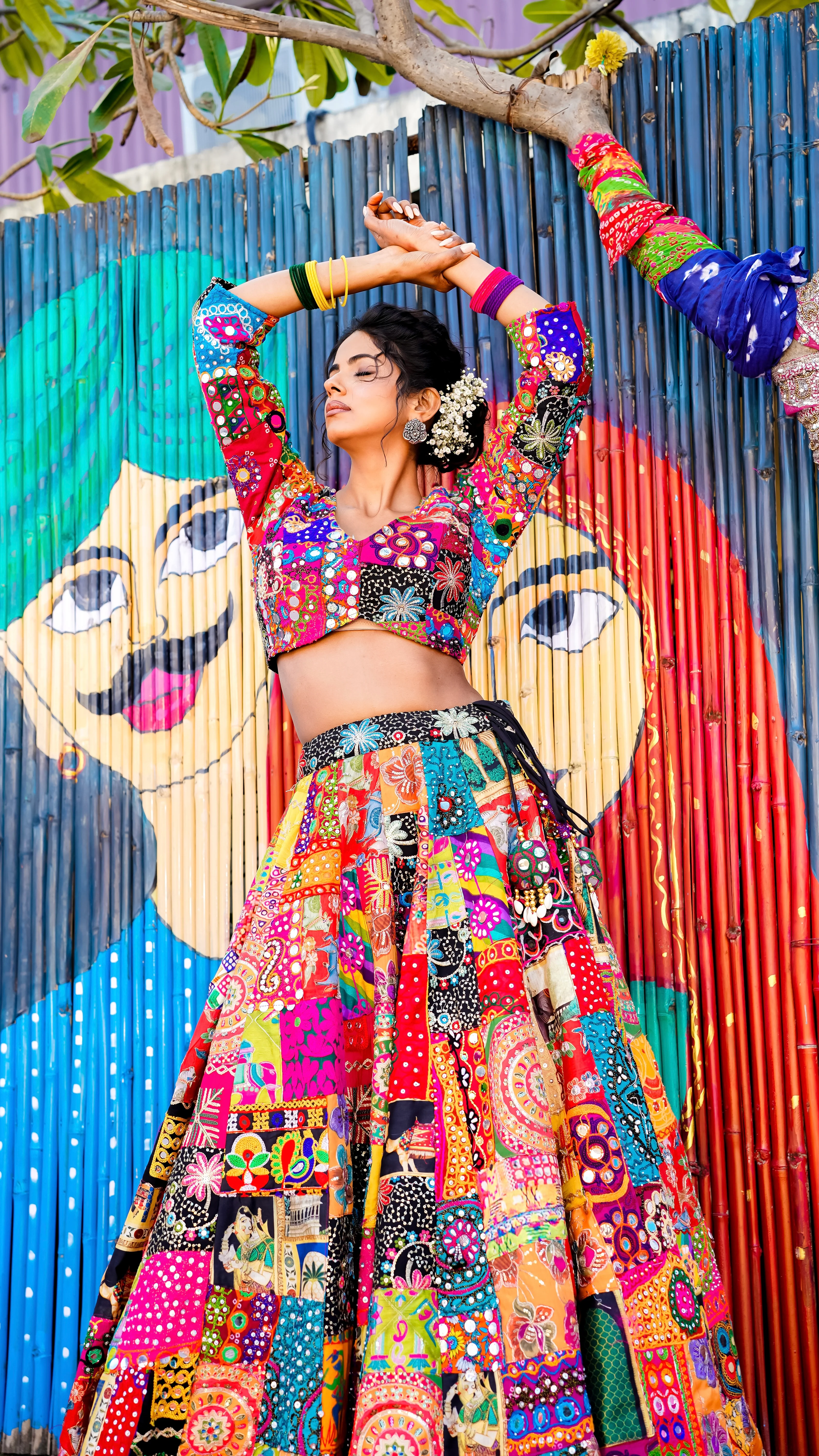 Katha-E-Rang Patchwork Lehenga - Image 2