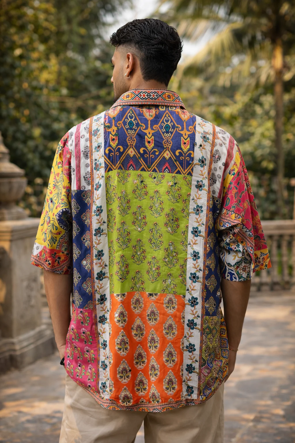 Men’s white Boho Shirt – Relaxed Fit - Image 2