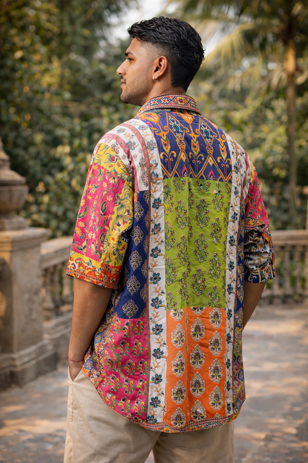 Men’s white Boho Shirt – Relaxed Fit - Image 3
