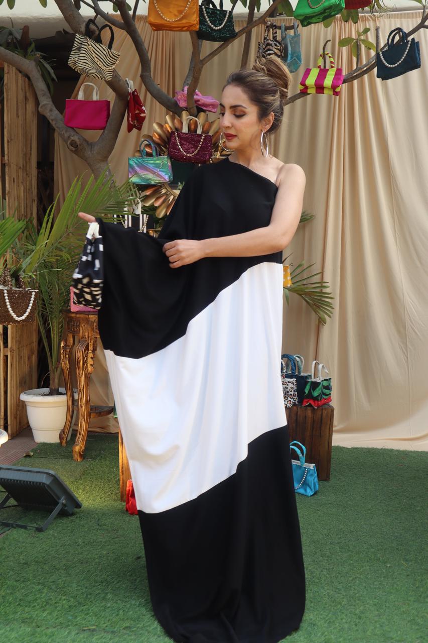 Midnight Ivory Flow Kaftan - Image 2