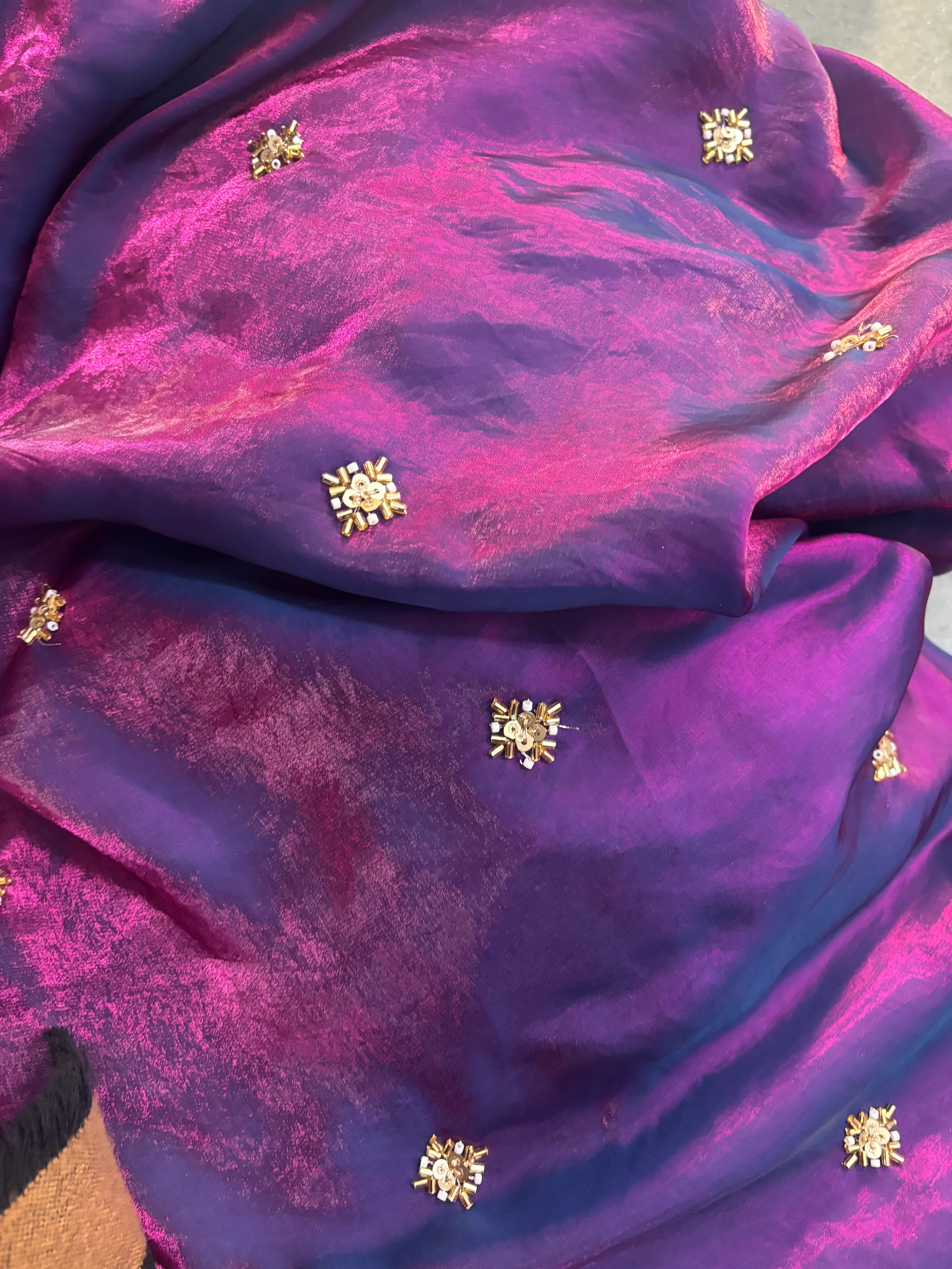 Plum Handcrafted Saree - Image 4