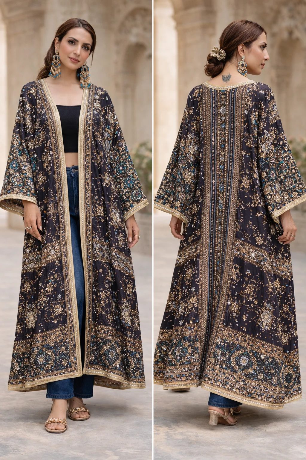 Printed mirror work shrug - Image 6