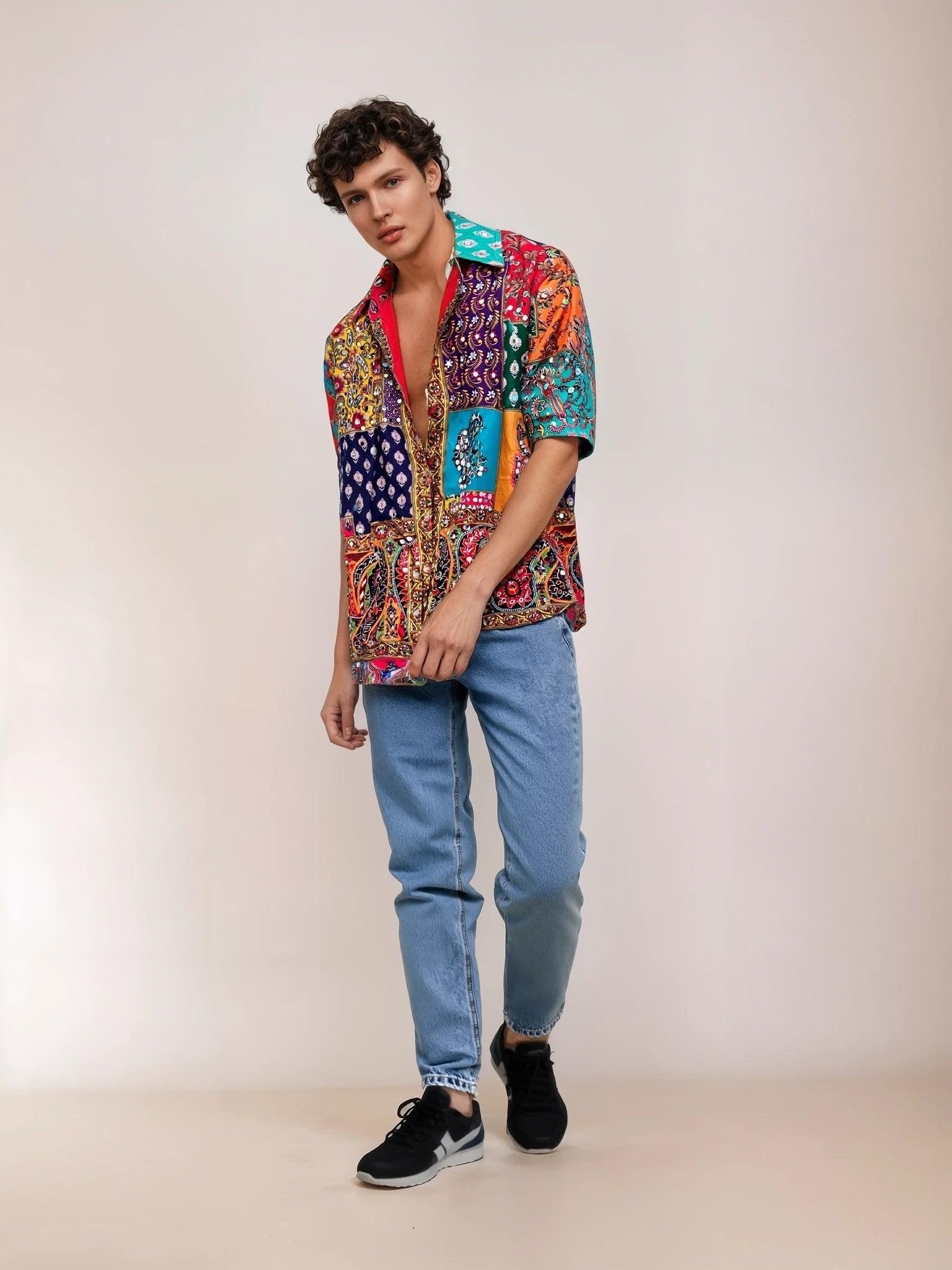“Sparkle Sutra”-mirror shirt Men - Image 2