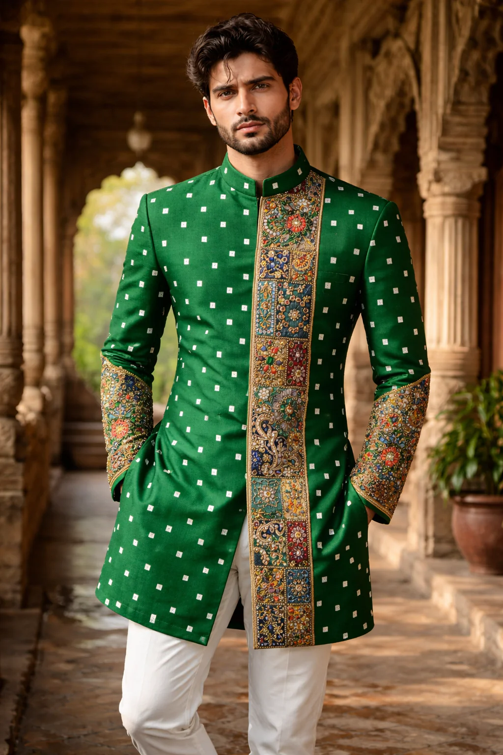 The Emerald Darbar Kurta Set - Image 3