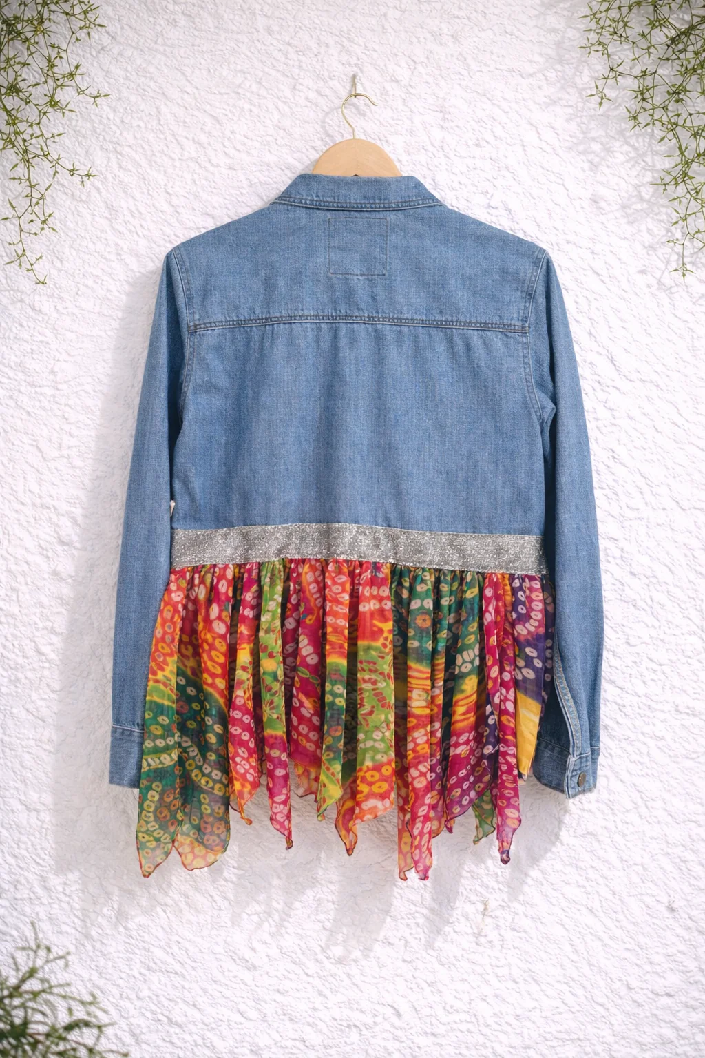 Umbrella Bandhini Denim Shirt - Image 4