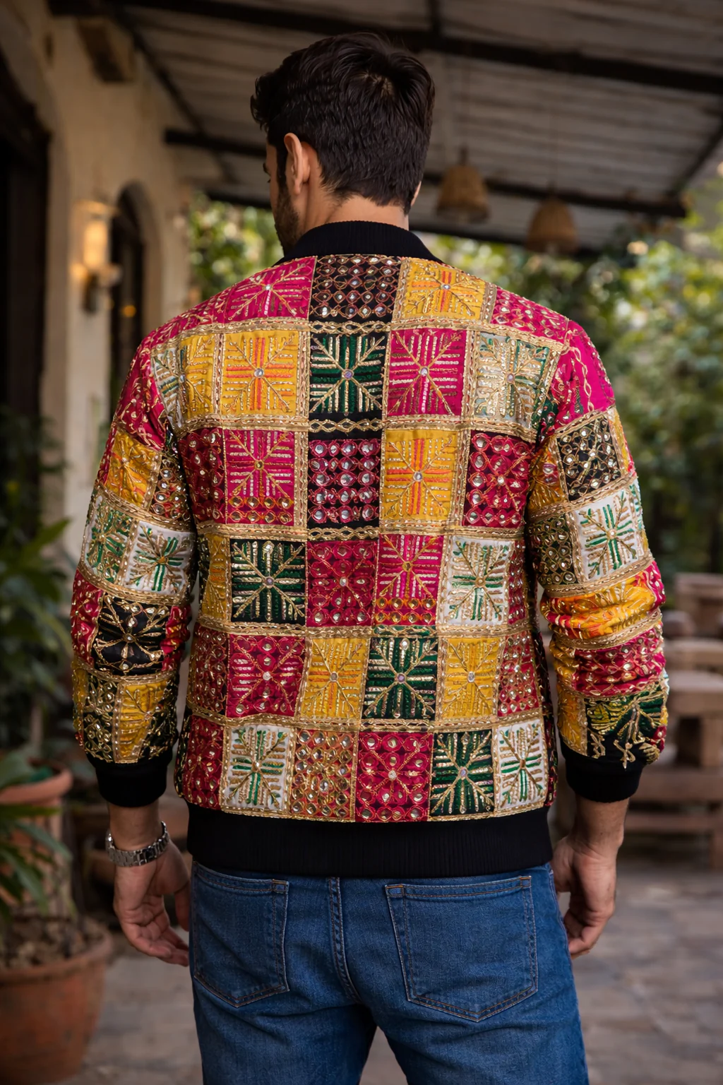 Veer- Phulkari Bomber Jacket - Image 2