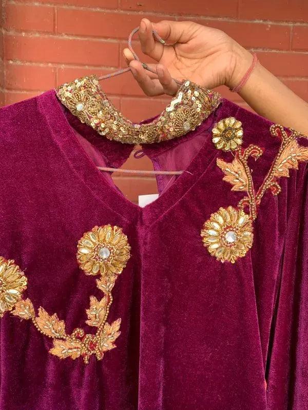 Gulnaar Velvet Bloom Top - Image 3