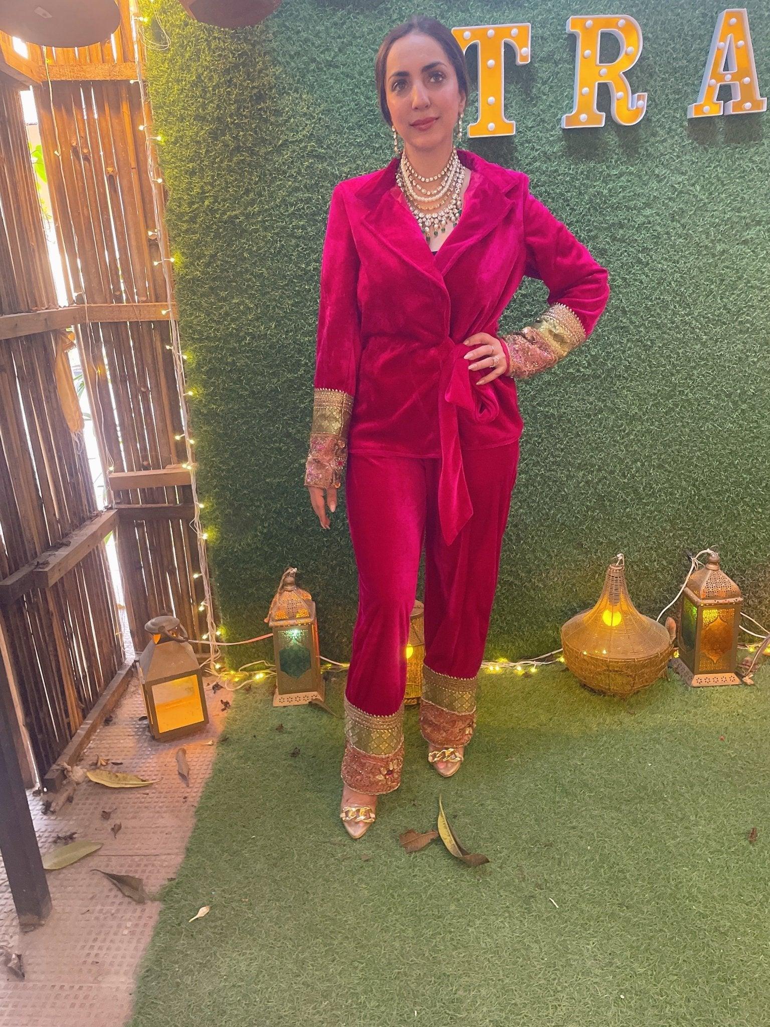 Velvet Embellished Co-Ord Sets - Image 4