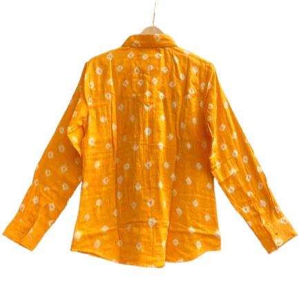 Women's bandhini shirt - Yellow - Image 2
